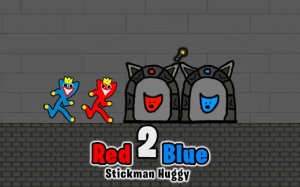 Red and Blue Stickman Huggy 2: Temple Escape Online Puzzle Game