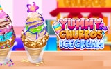 Yummy Churros Ice Cream Maker Online Game